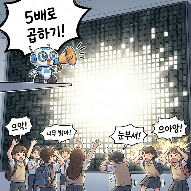 화면 픽셀 밝기 조절 로봇