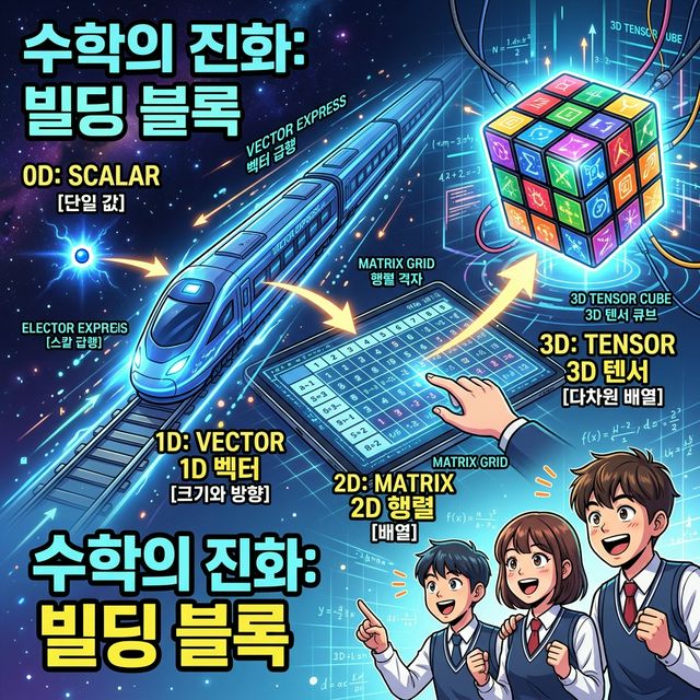 0D부터 3D까지 수학 텐서의 진화