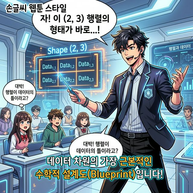 수학적 차원과 행렬의 모양(Shape)