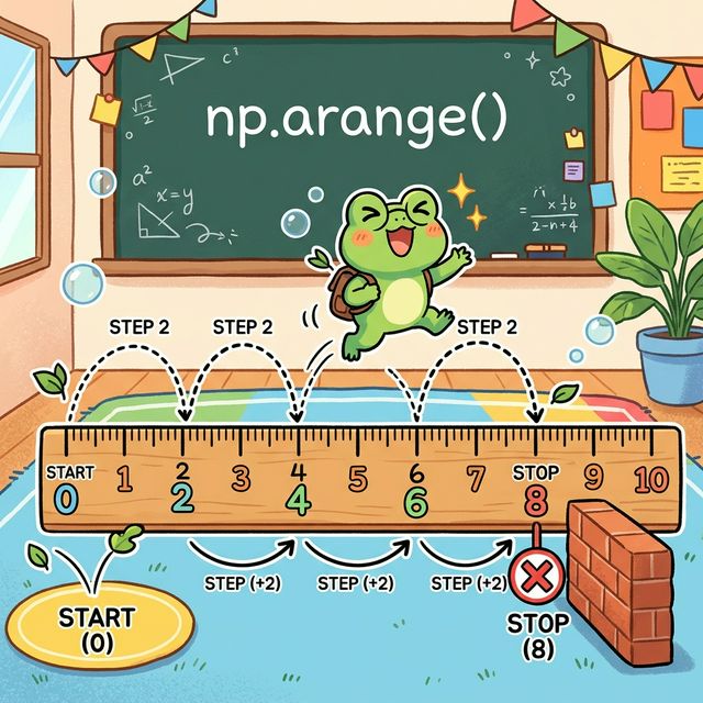 arange() 개념도 웹툰