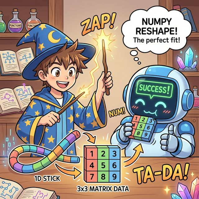 reshape를 통하여 문제를 해결하는 모습