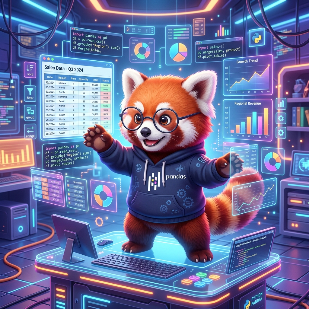Pandas Concept Illustration