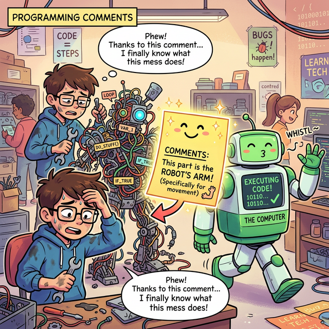 주석의 역할을 보여주는 비유 웹툰