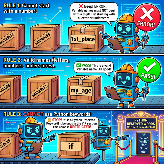 파이썬 변수 이름 필수 규칙 로봇 검사관 웹툰