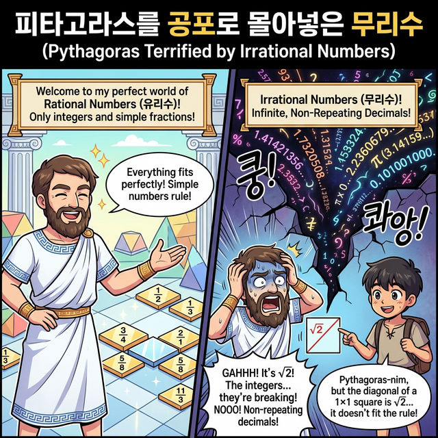무리수와 피타고라스 웹툰