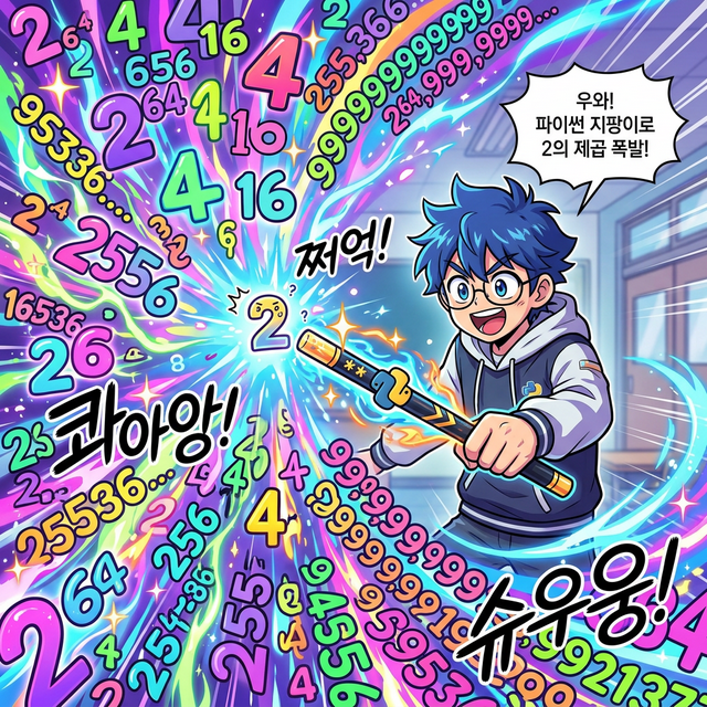 파이썬 거듭제곱 폭발 웹툰