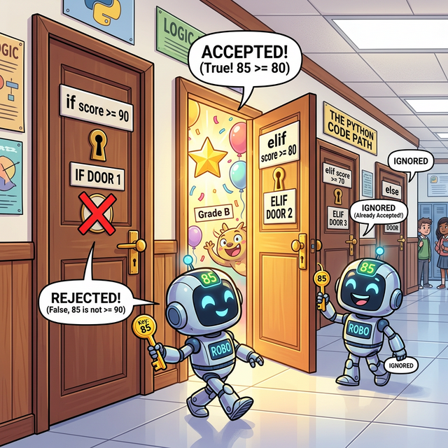 다중 조건문 elif 웹툰