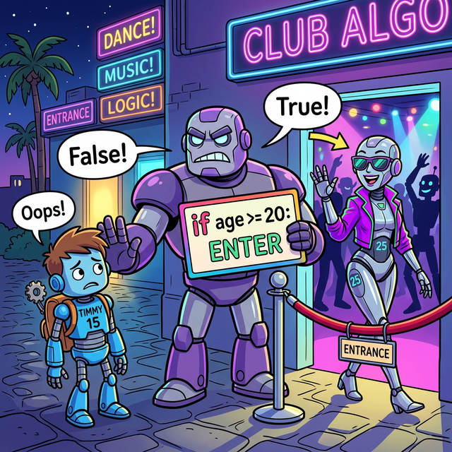 if 조건문의 논리 (클럽의 가드 로봇) 웹툰