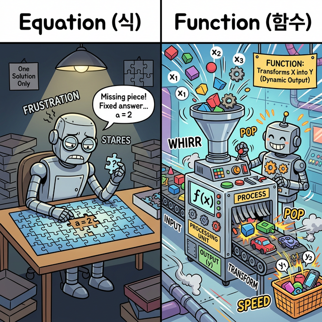 식 vs 함수 웹툰