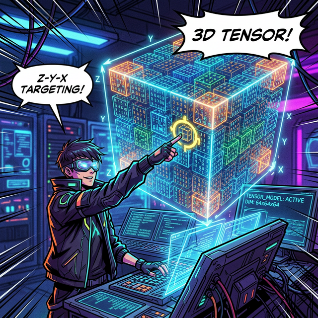 3D 텐서 메트릭스 사이버펑크 웹툰